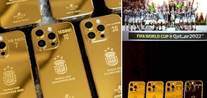 Messi gifts World Cup-winning Argentina team 35 gold iPhone 14s