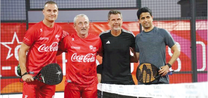 Al Khelaifi in attendance as stars play football and padel at 2023 Finals