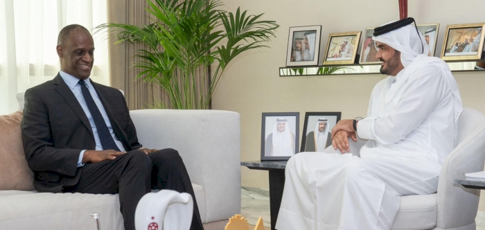 Sheikh Joaan bin Hamad Al-Thani meets with the USA Ambassador to Qatar