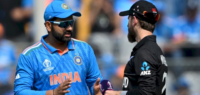 India wins the toss, bats first in the Cricket World Cup semifinal against New Zealand