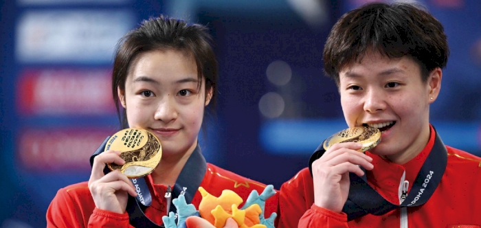 China bags 2 more diving golds on world stage