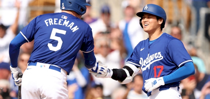 Shohei Ohtani hits 2-run homer in first exhibition game with Los Angeles Dodgers