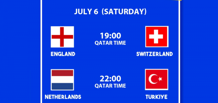 Turkiye take on Dutch in Euros quarter-final, England face Swiss