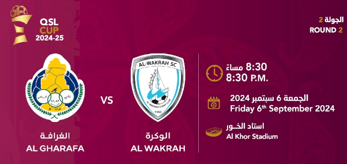 Al Gharafa to start QSL Cup campaign by facing Al Wakrah in Round 2