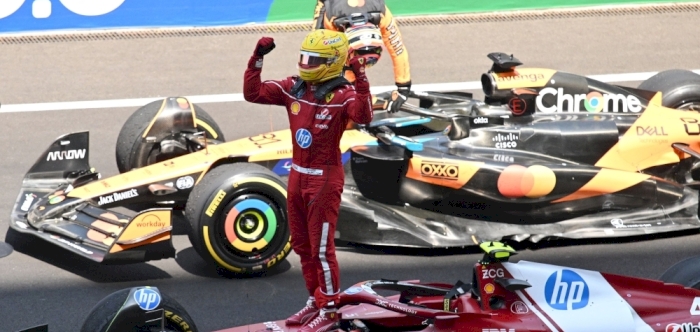 Lewis Hamilton said it was "special" to win his first race for Ferrari, claiming victory in the sprint race at the Chinese Grand Prix on Saturday