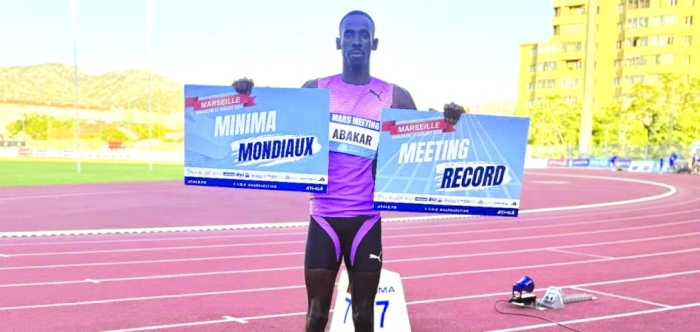 Abakar Books World Championships Spot with Record-Breaking Run